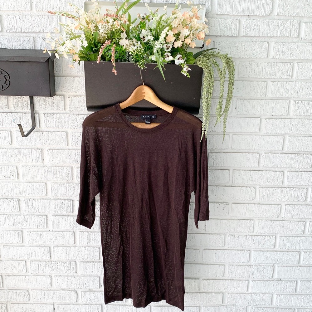 Karoo Mark Eisen Semi-sheer Tunic Top Size 2